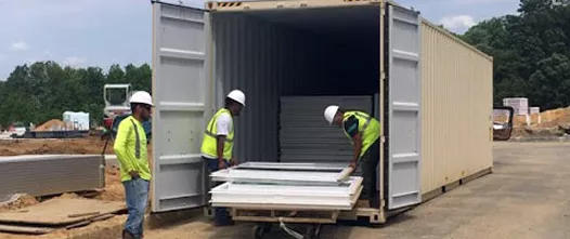 construction site storage containers
