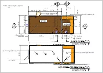 20ft container office plan